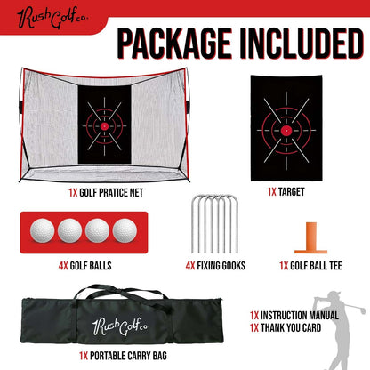 Rush Golf Co. – Golf Hitting & Practice Net (10x7ft)