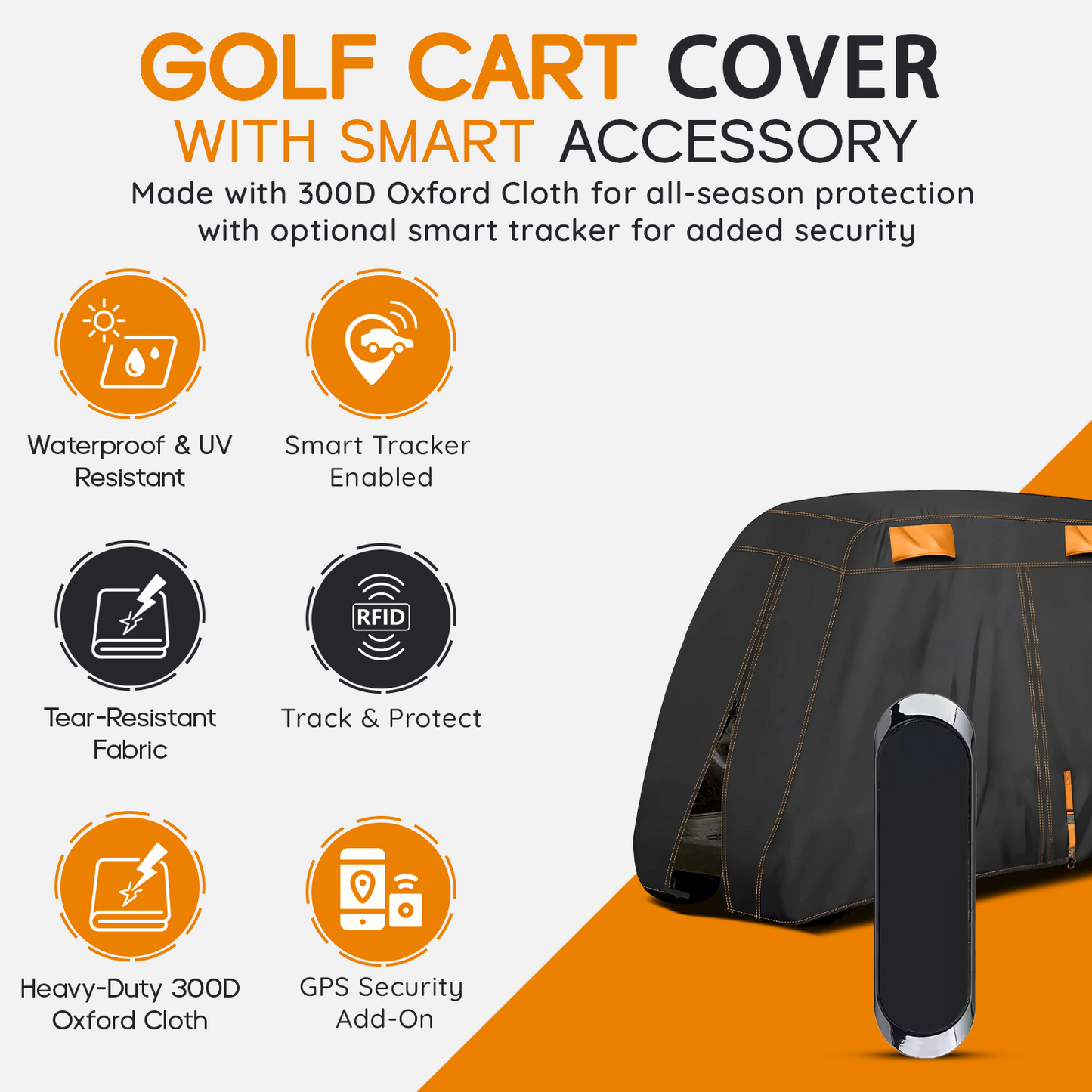 Rush Golf Co. – Waterproof Golf Cart Cover (4 Passenger)