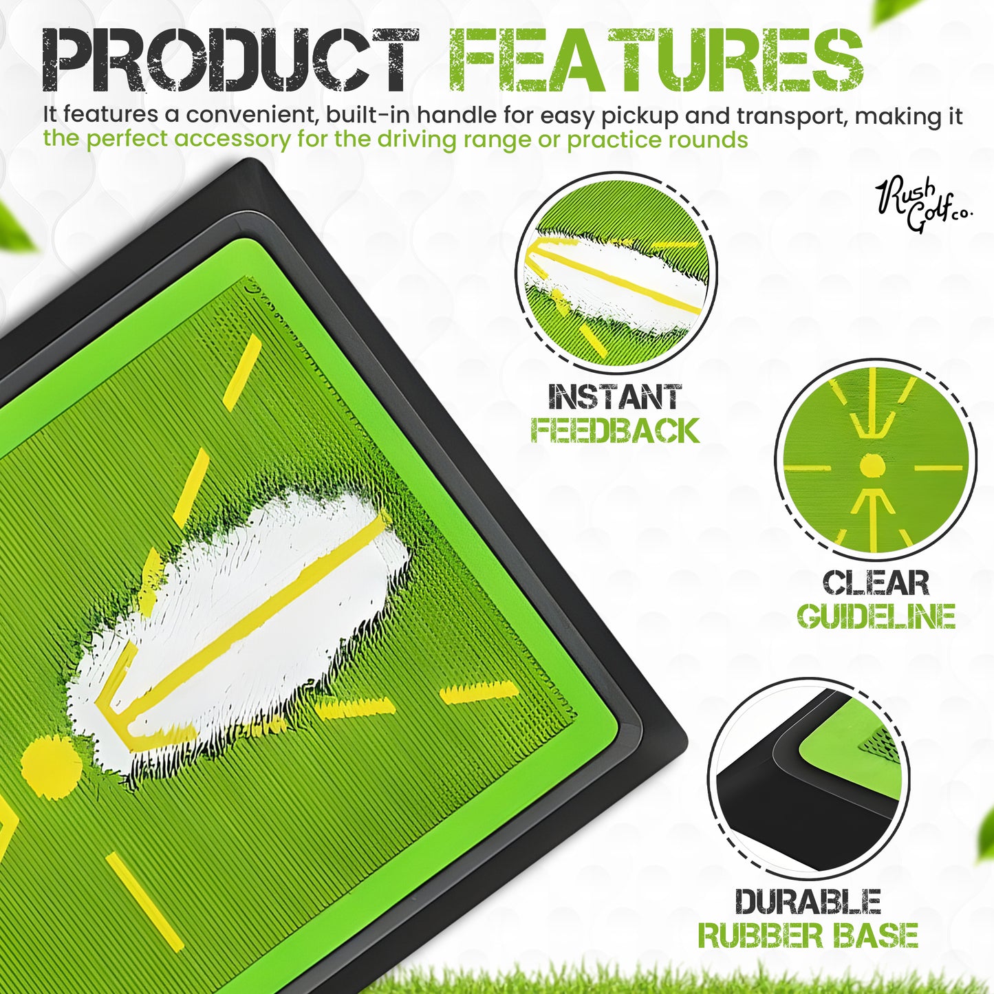 Rush Golf Co. – Golf Swing Path Feedback Training Mat