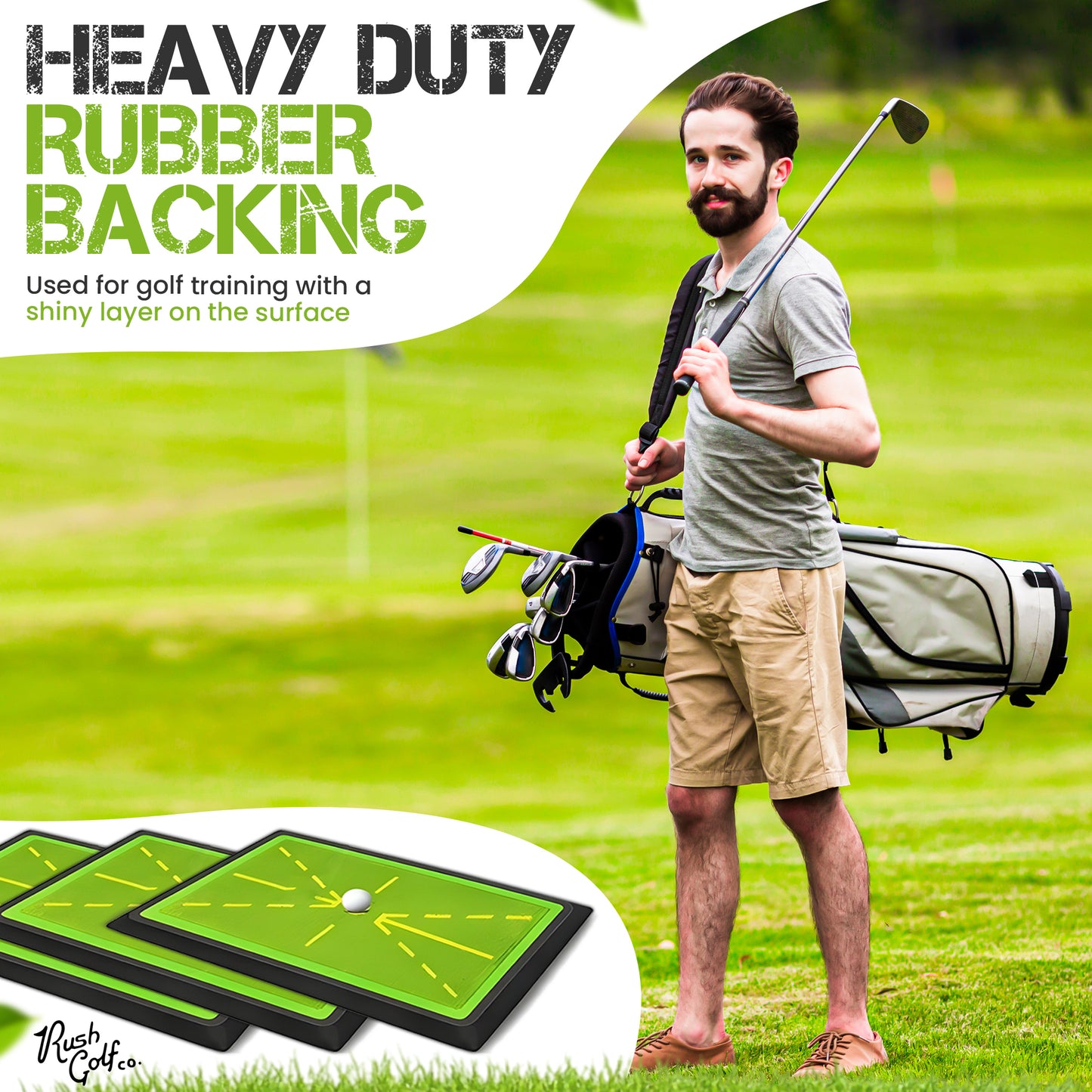 Rush Golf Co. – Golf Swing Path Feedback Training Mat